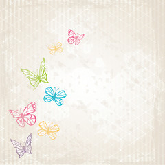Schmetterlinge auf Vintage Hintergrund