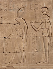 mur de temple egyptien
