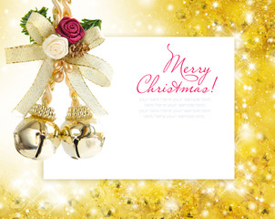 Fototapeta na wymiar Christmas decoration on a festive background a postal