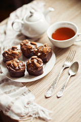 Black Forest Cupcakes with almonds