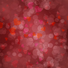 Shiny hearts bokeh light Valentine's day background