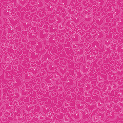 Seamless pattern of hearts
