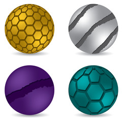 3d matte button set of four