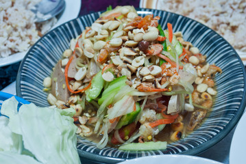 Papaya Salad ,Somtum Thai Food