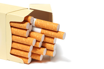 Pack of cigarettes (isolated)