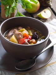 A bowl of soup