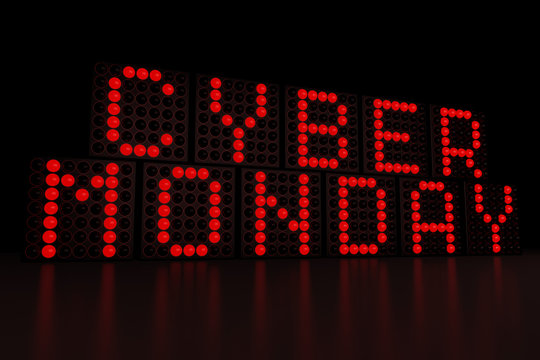 Cyber Monday dark background