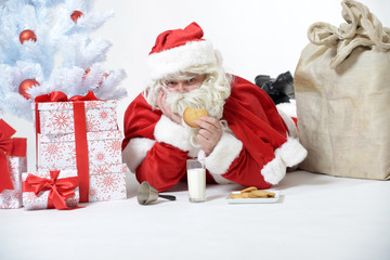 Weihnachtsmann stärkt sich