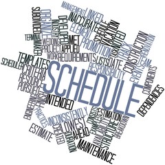 Word cloud for Schedule