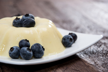 Vanilla Pudding topped with Berries