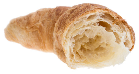 Fresh baked Croissant on white