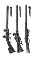 Naklejka premium Muskets - Mousquets - 16th/17th century