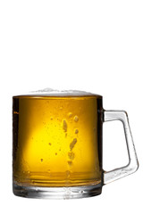 mug of beer isolated on white