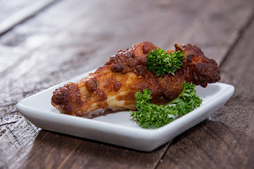 Small plate with Chicken Wings