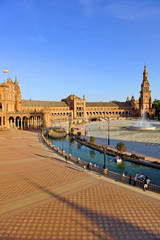 Plaza de España, Sevilla - obrazy, fototapety, plakaty