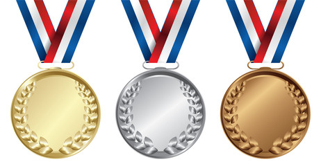 Three medals, Gold, Silver and bronze for the winners - 47159683