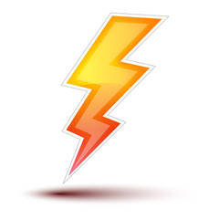 Lightning Icon Concept on white background