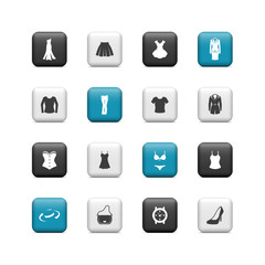 Women clothing buttons