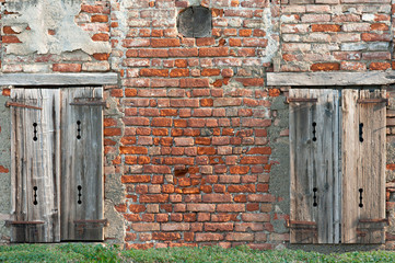 vecchia finestra di legno