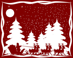 Red and white Christmas card
