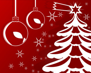 Red and white Christmas card