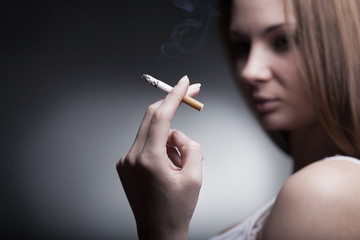 Smoking cigarette