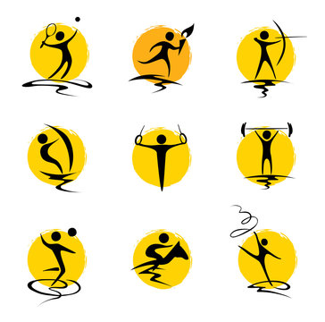 Set Abstract Illustration - Summer Sports