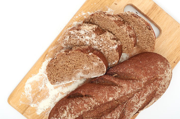 Fresh bread with ear of wheat