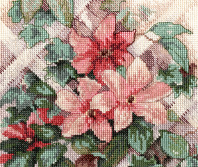 detail flower embroidery