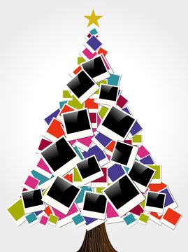 Christmas instant photo frame tree