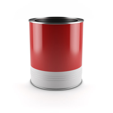 Red paint container