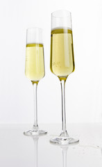 two flutes of champagne