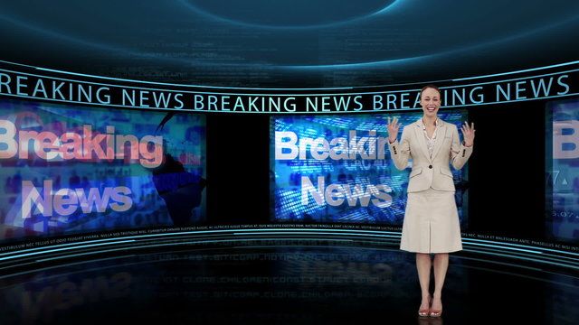 Breaking news showing statistics