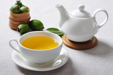 herbal tea and  pineapple guava