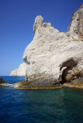 Skaliste, klifowe wybrzeże, grecka wyspa Zakynthos