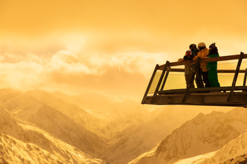 Mountains ski resort Solden Austria