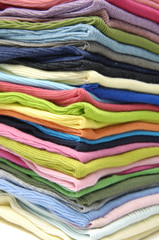 colorful t-shirts as a background