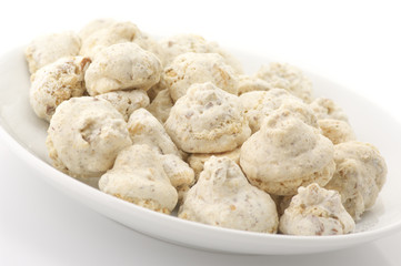 Almond cookies on plate