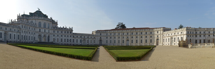 Obraz premium Panoramic view of Stupinigi castle near Turin, Italy