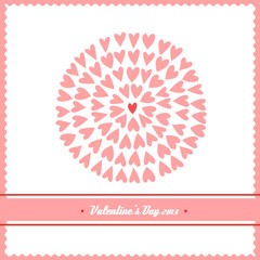 Beautiful valentines day card. Retro valentine heart