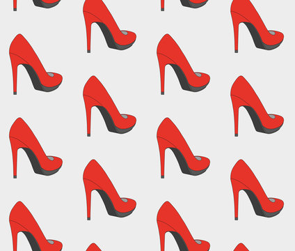 Red shoe pattern