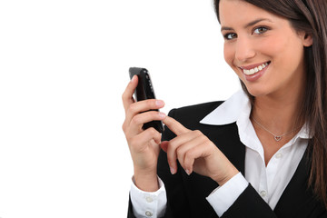 businesswoman with cell phone