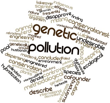 Word cloud for Genetic pollution