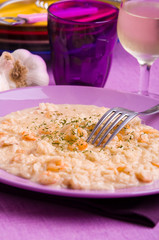 Shrimp risotto.