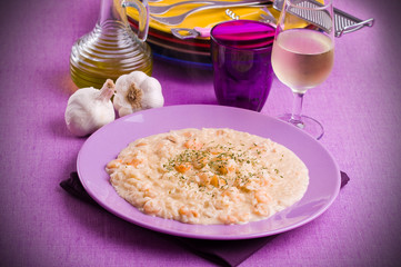 Shrimp risotto.
