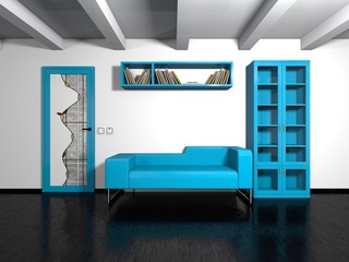 modern blue furniture