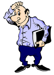 Thoughtful office worker