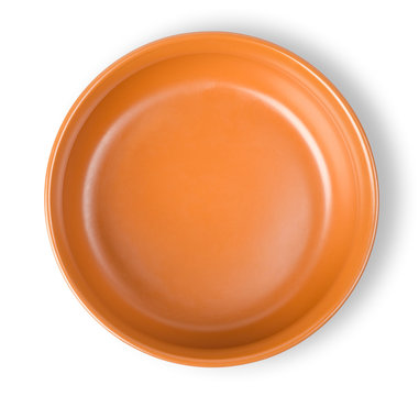 Brown plate isolated