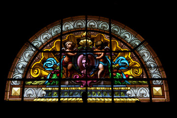 colored window in the church