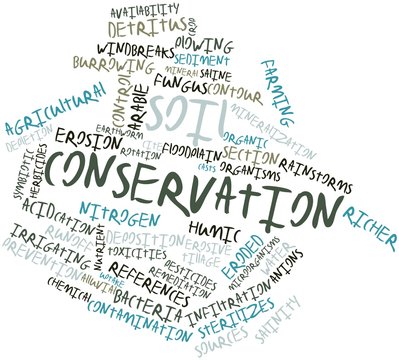 Word cloud for Soil conservation